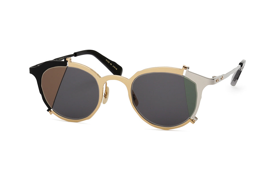 MASAHIRO MARUYAMA MM0049 BROKEN BLK GLD SIL 47 SUNGLASSES