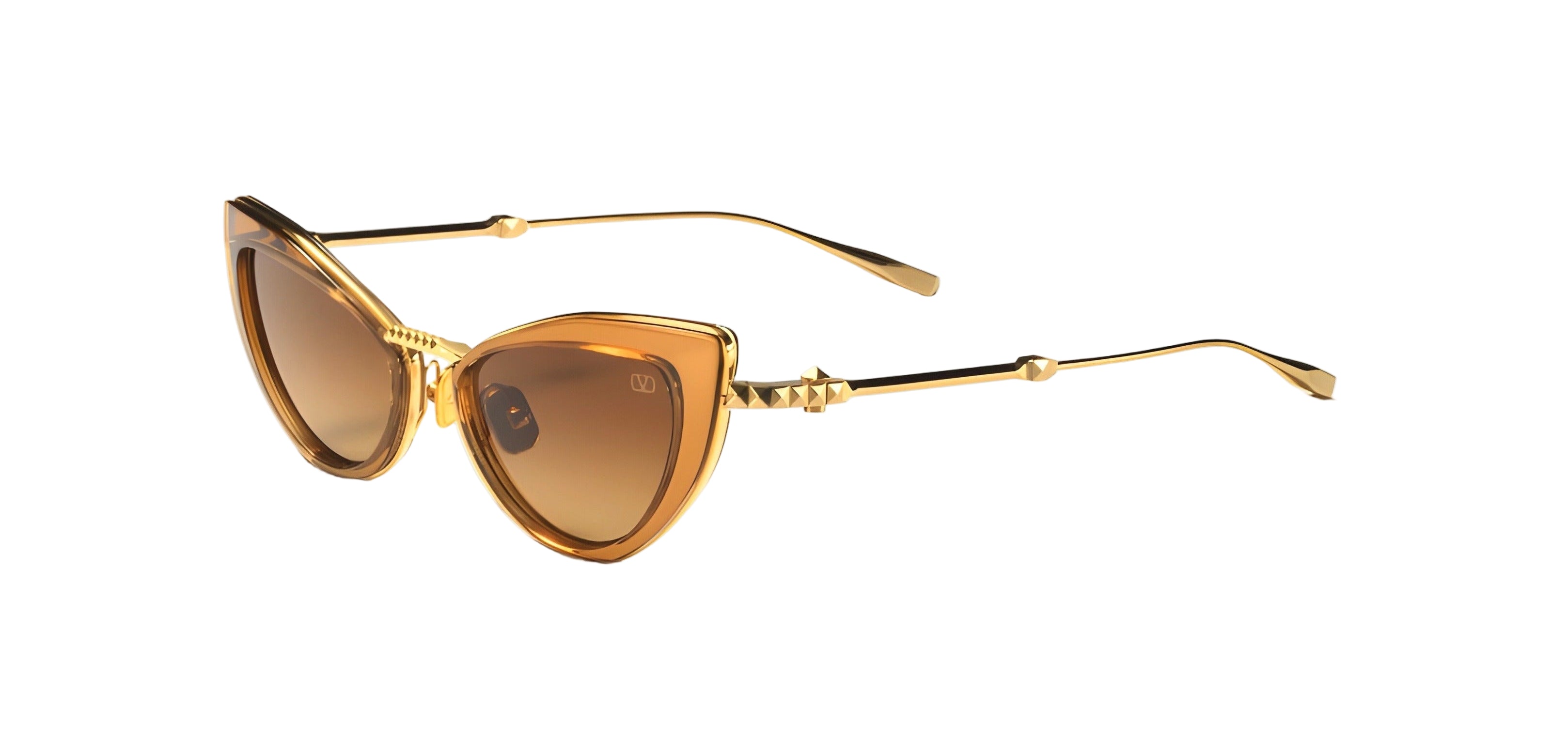 VALENTINO VLS102B VIII GLD BRN 50 SUNGLASSES