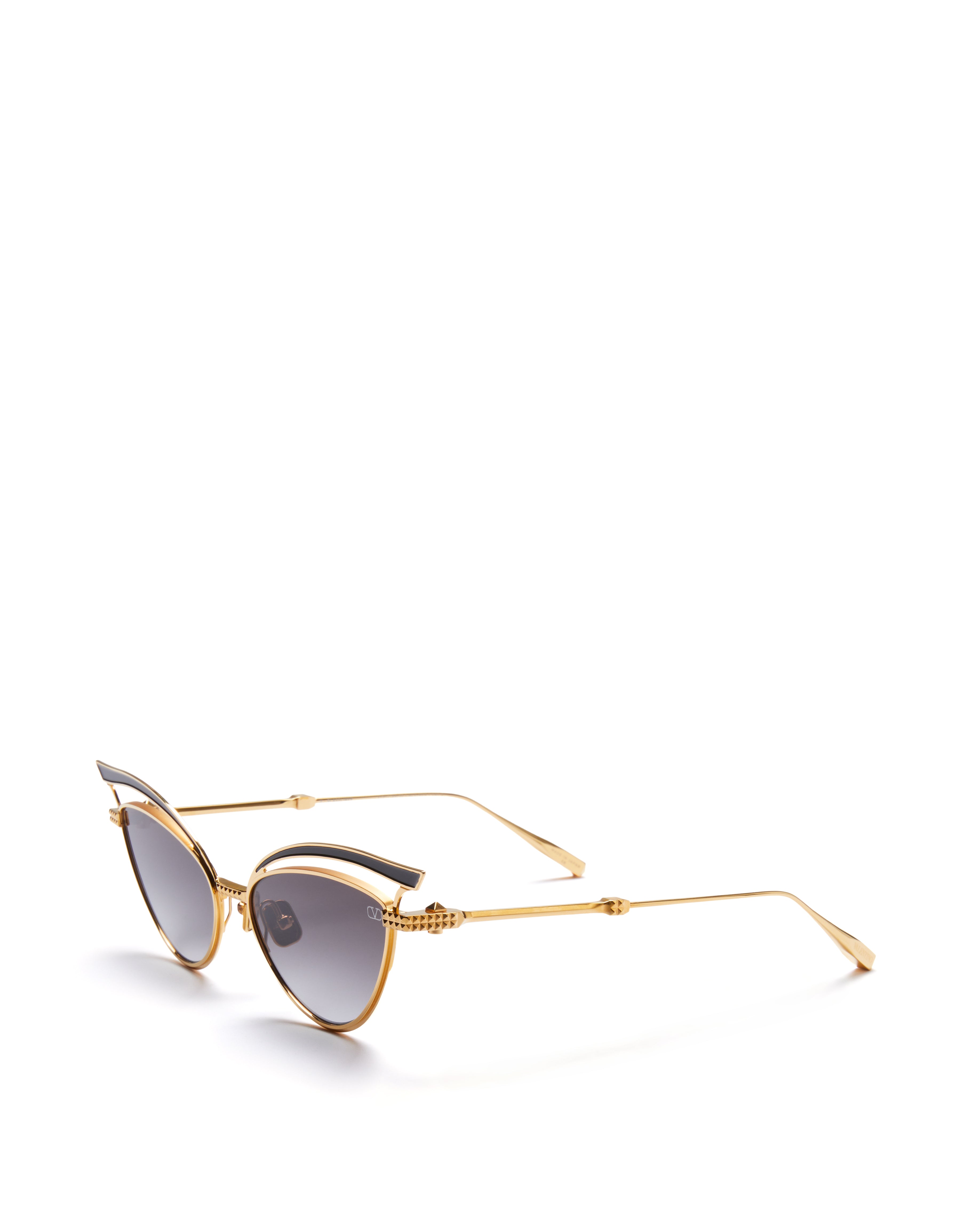 VALENTINO VLS118A V-GLASSLINER GLD BLK 55 SUNGLASSES