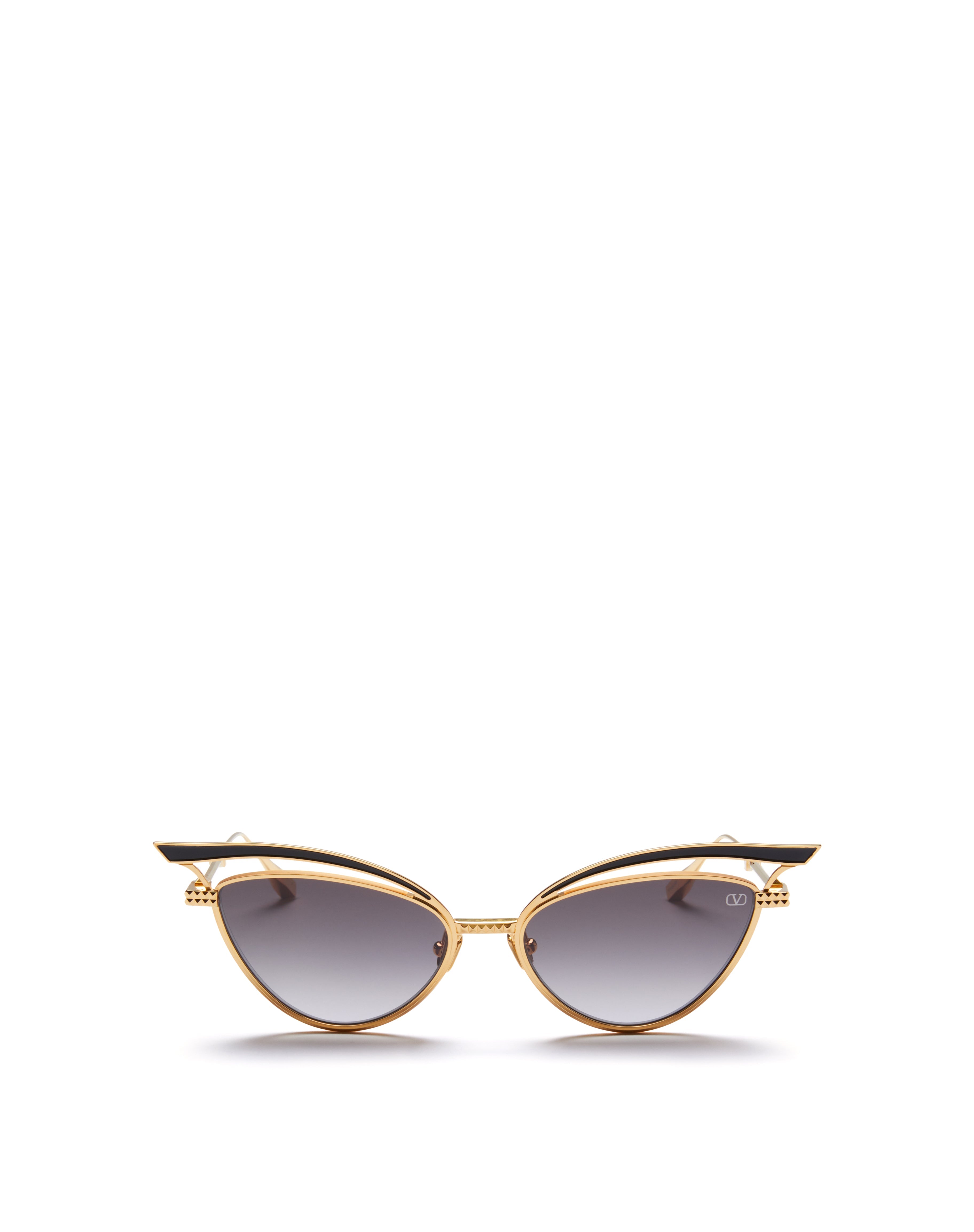 VALENTINO VLS118A V-GLASSLINER GLD BLK 55 SUNGLASSES