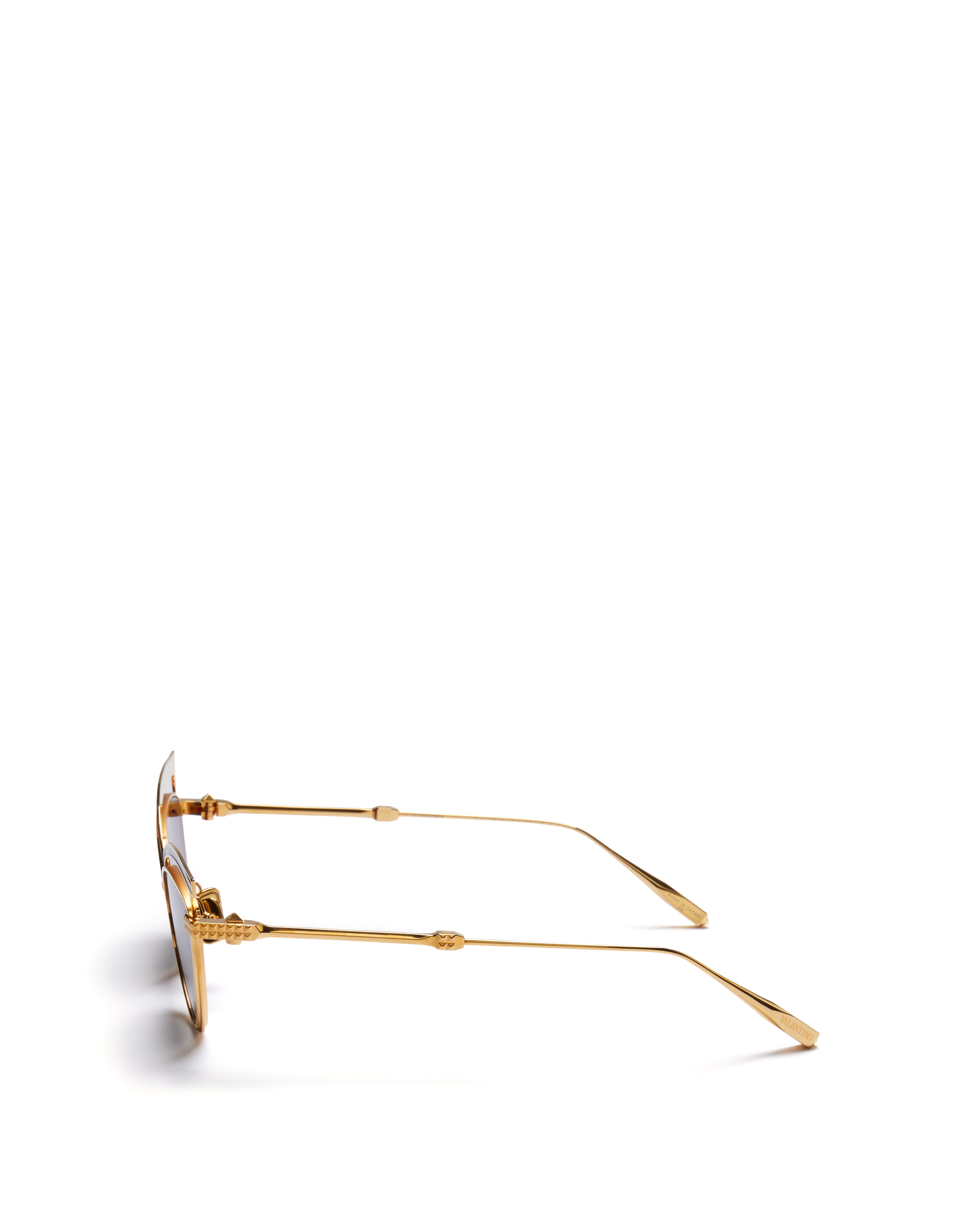 VALENTINO VLS118A V-GLASSLINER GLD BLK 55 SUNGLASSES