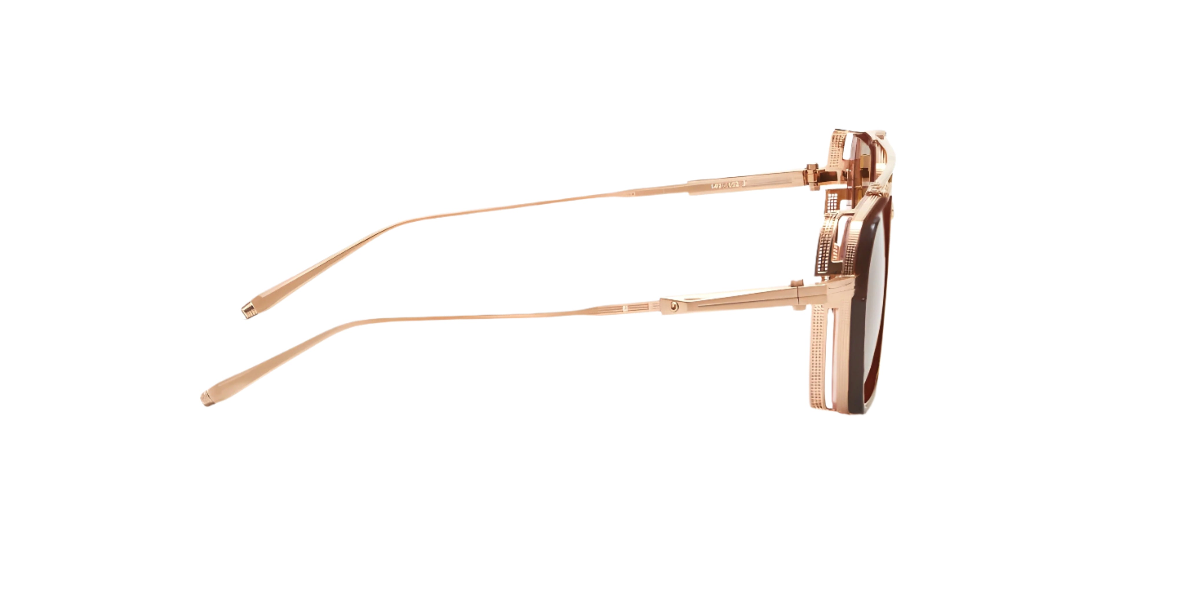 AKONI AKS510C GLD BRN 58 SUNGLASSES