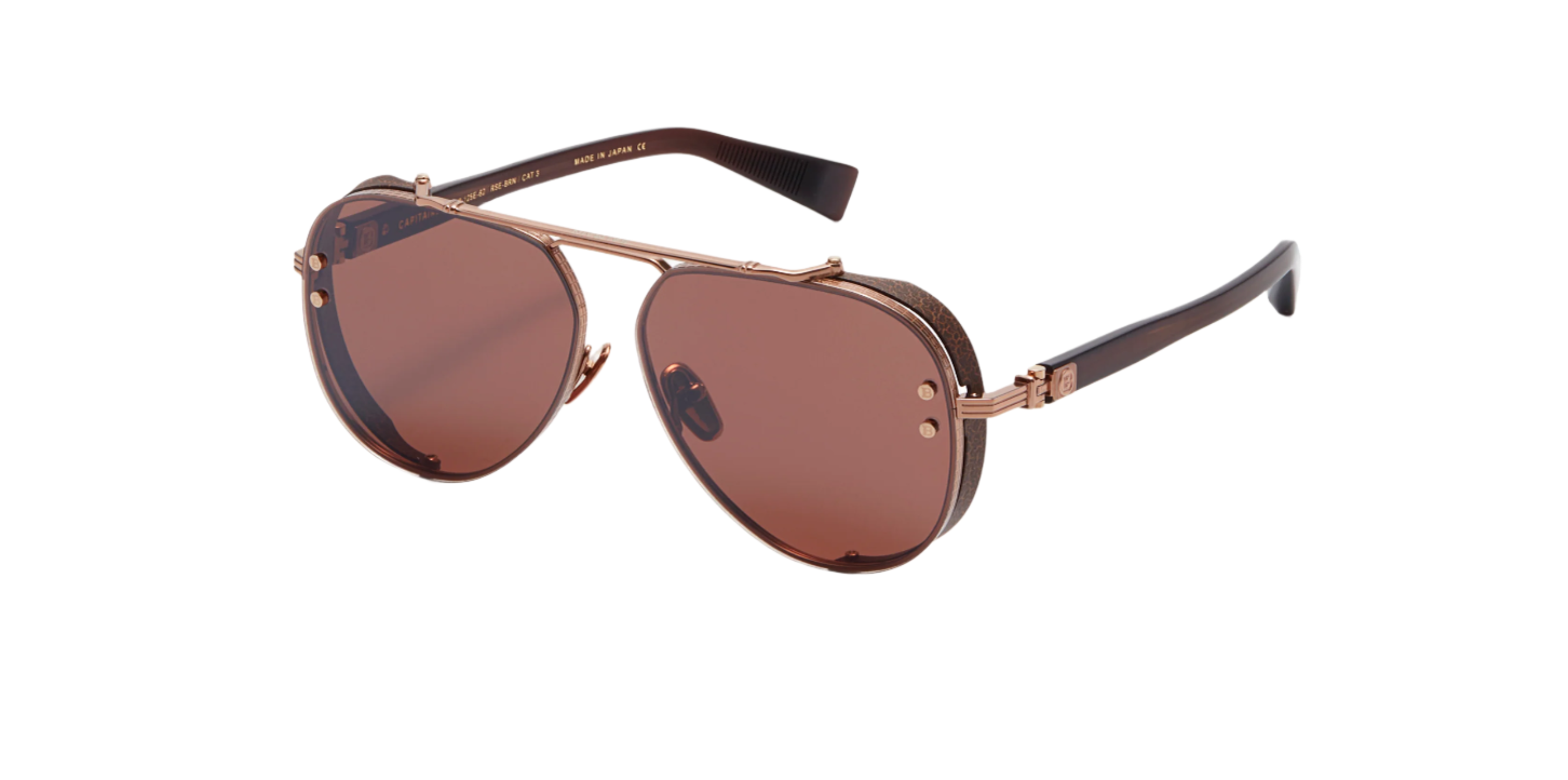 BALMAIN BPS125E CAPITAINE RSE BRN 62 SUNGLASSES