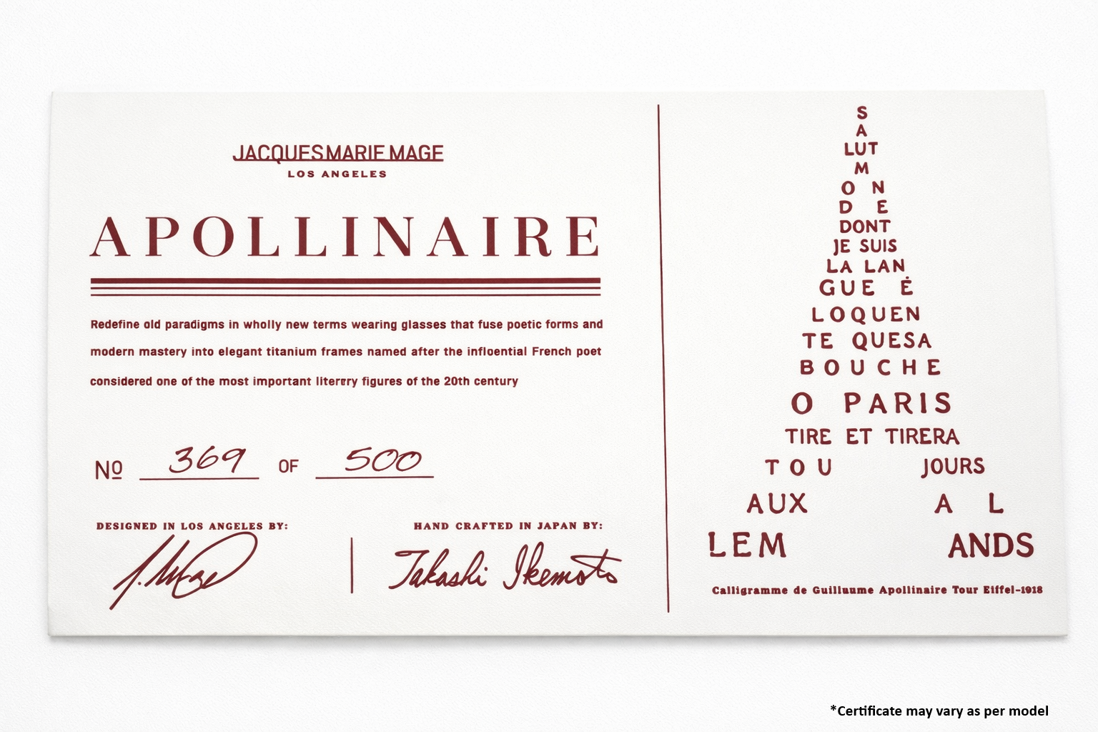 JACQUES MARIE MAGE AYRTON SENNA 1991 JMMITR11K 57 SUNGLASSES