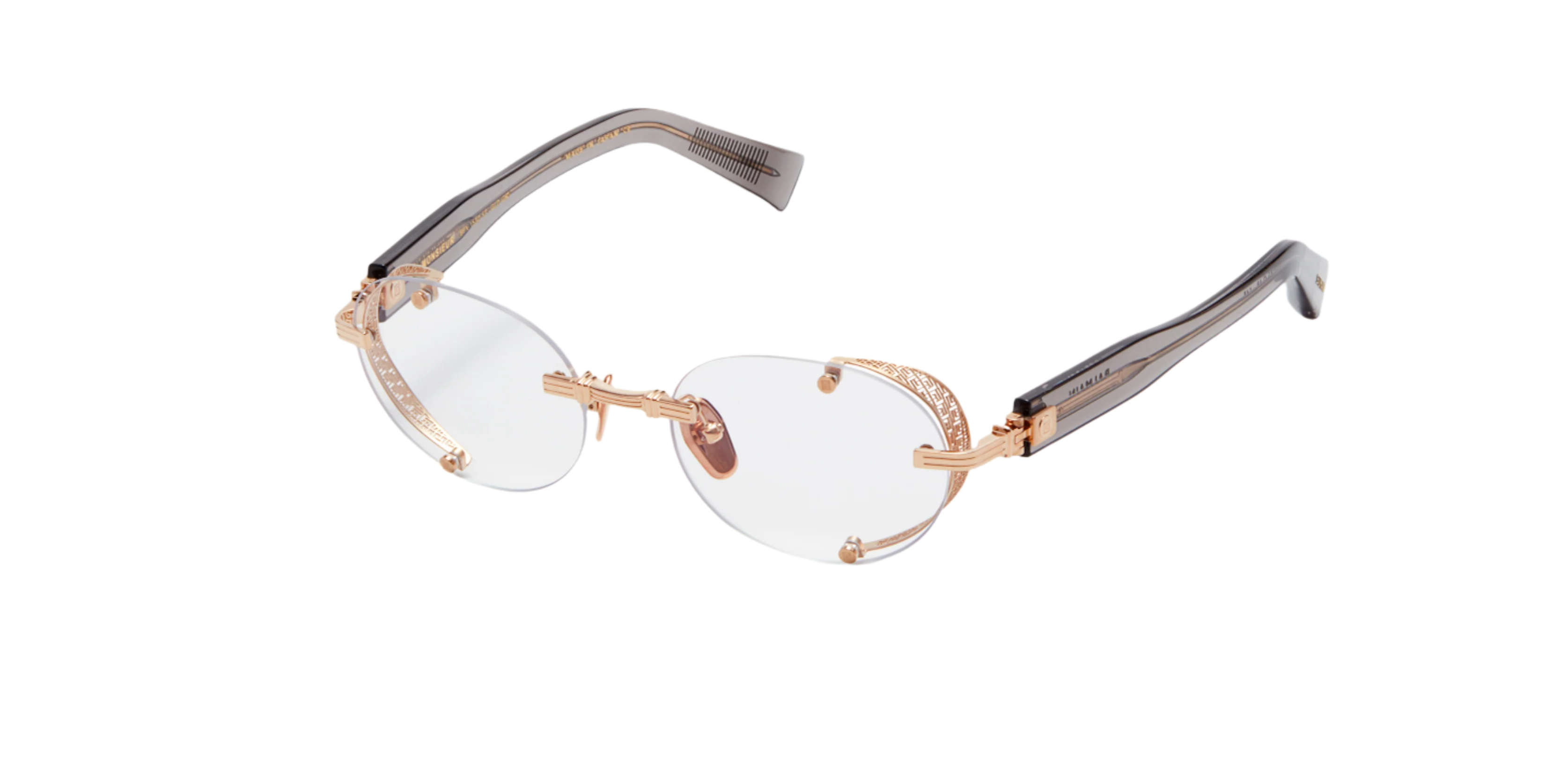 BALMAIN BPX153D MONSIEUR GLD GRY 53 FRAME