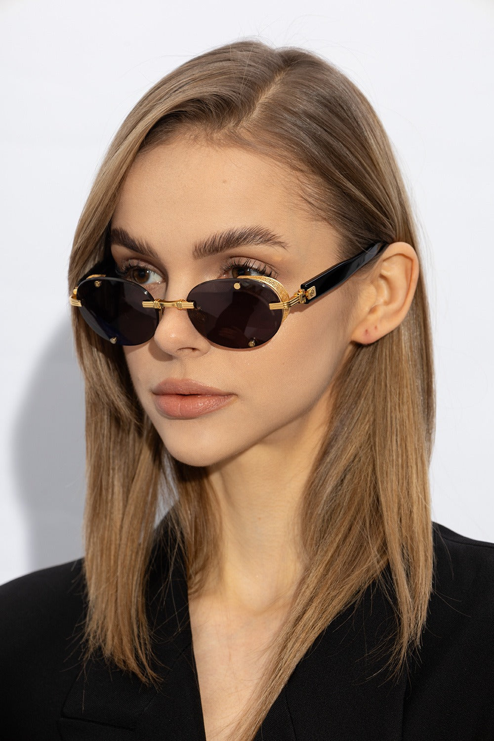 BALMAIN BPS153A MONSIEUR GLD BLK 53 SUNGLASSES