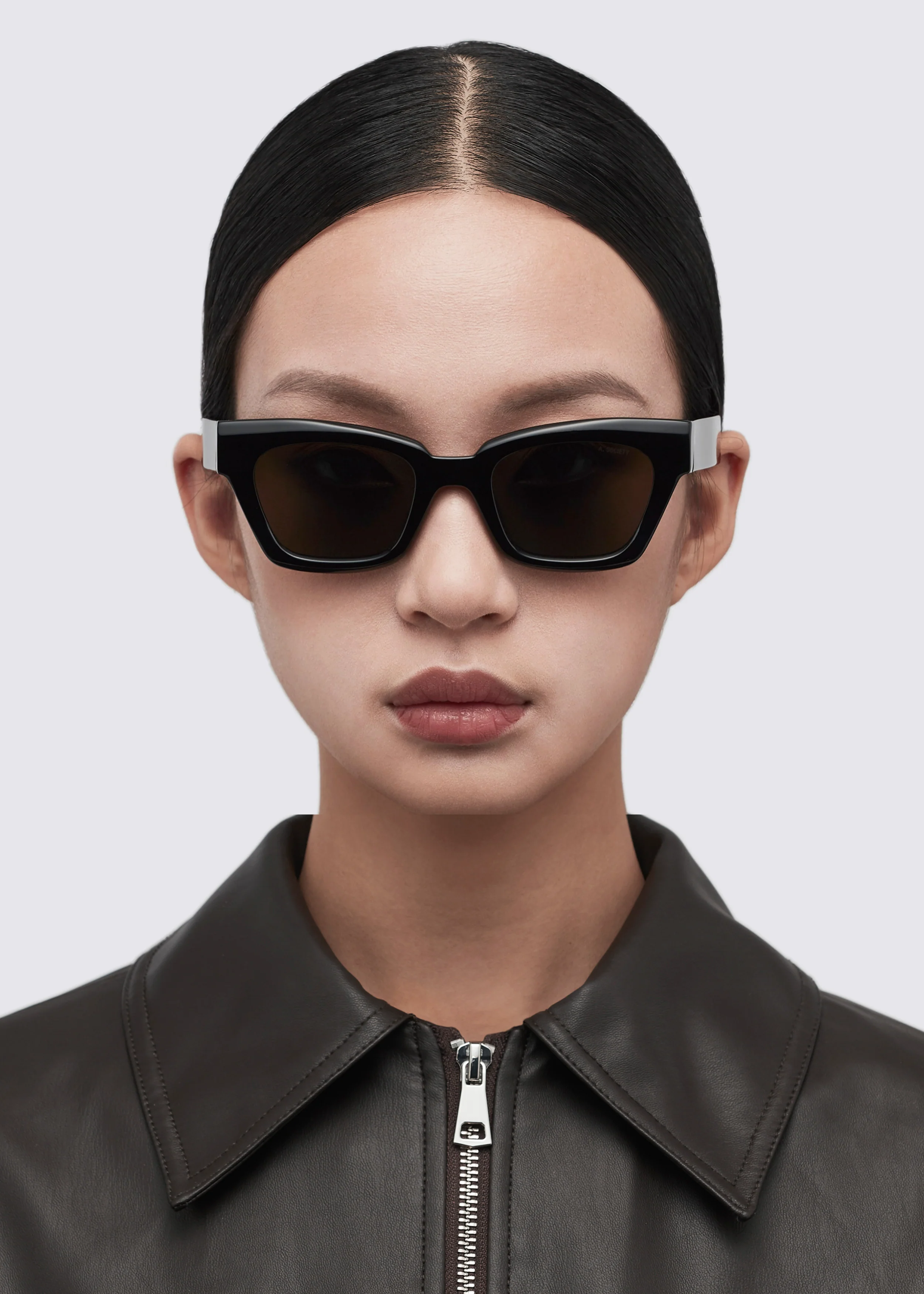 A SOCIETY DENVER BLACK 50 SUNGLASSES