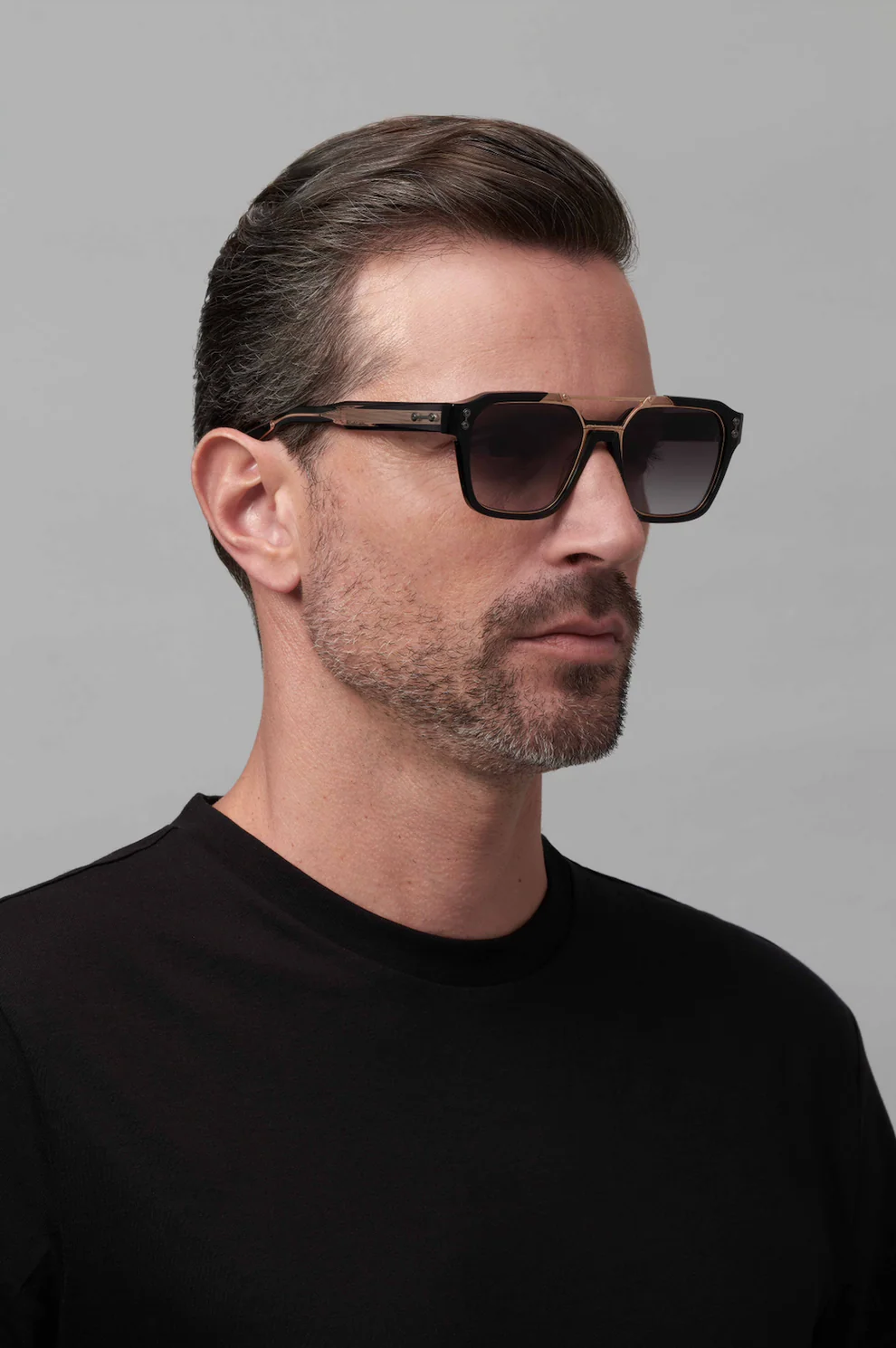 AKONI AKS509A DISCOVERY BLK RSE 55 SUNGLASSES