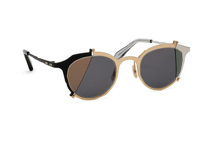 MASAHIRO MARUYAMA MM0049 BROKEN BLK GLD SIL 47 SUNGLASSES