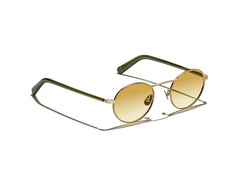 MOSCOT KANAKA GOLD DARK GREEN 49 SUNGLASSES