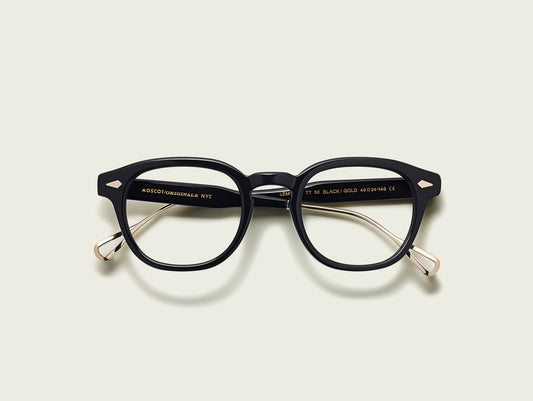 MOSCOT LEMTOSH TT OPT BLACK GOLD 46 FRAME