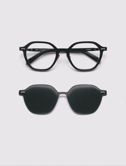 A SOCIETY MOSS CLIPON BLACK BLACK 51 SUNGLASSES