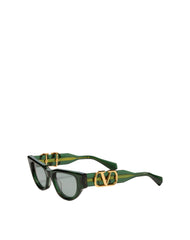 VALENTINO VLS103E GRN GLD 50 SUNGLASSES