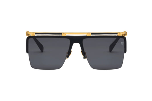 BALMAIN PARIS BPS168A BLK GLD 61 SUNGLASSES