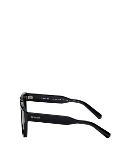 VALENTINO VLS162A V-GOLD I BLK BLK 51 SUNGLASSES