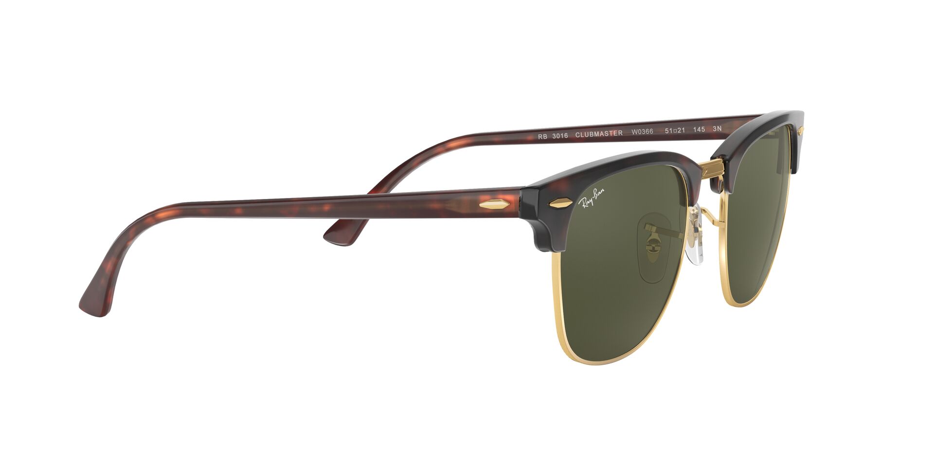 RAYBAN RB3016 CLUBMASTER W0366 51 SUNGLASSES