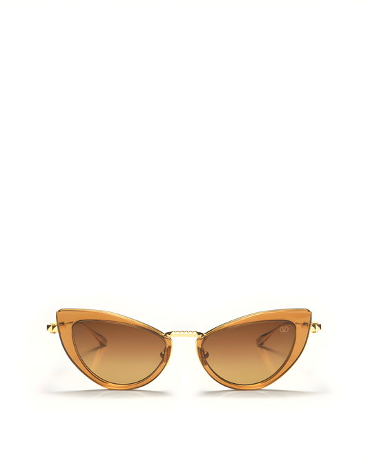 VALENTINO VLS102B GLD BRN 50 SUNGLASSES