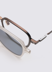 A SOCIETY ARBOR CLIPON BROWN CRYSTAL 50 SUNGLASSES