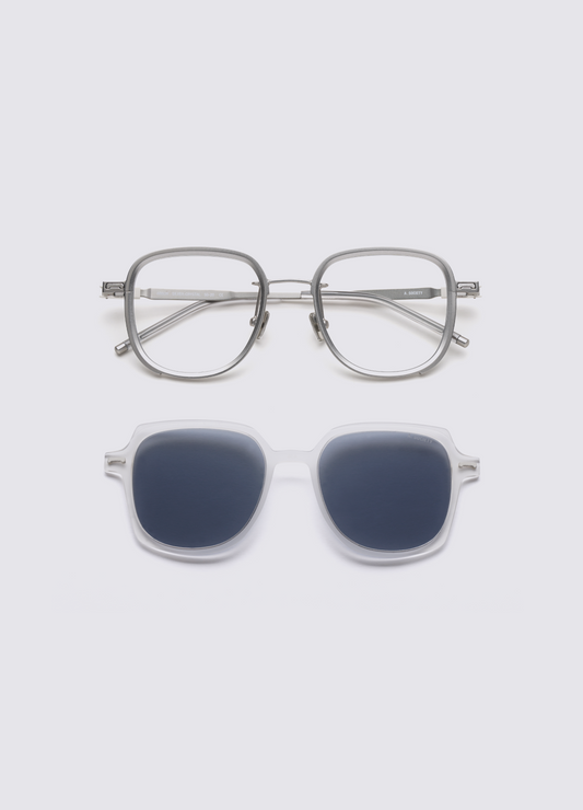 A SOCIETY ARBOR SILVER CRYSTAL 50 SUNGLASSES