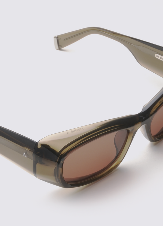 A SOCIETY ARLO OLIVE 55 SUNGLASSES