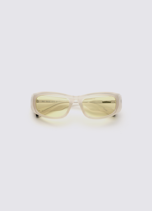 A SOCIETY ARLO YELLOW 55 SUNGLASSES