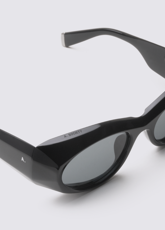 A SOCIETY BAYLOR BLACK 53 SUNGLASSES