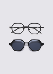 A SOCIETY CHARLIE CLIPON BLACK BLACK 49 SUNGLASSES