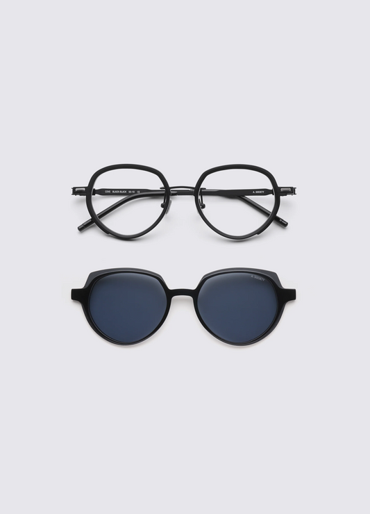 A SOCIETY COVE BLACK BLACK 50 SUNGLASSES