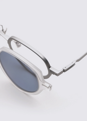 A SOCIETY COVE CLIPON SILVER CRYSTAL 50 SUNGLASSES