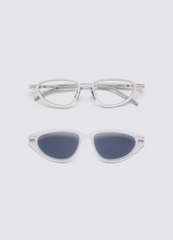 A SOCIETY DREW CLIPON BEIGE CRYSTAL 51 SUNGLASSES