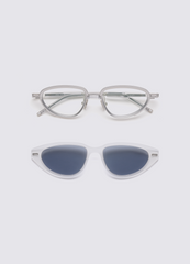 A SOCIETY DREW CLIPON SILVER CRYSTAL 51 SUNGLASSES