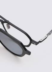 A SOCIETY JETT CLIPON BLACK BLACK 51 SUNGLASSES