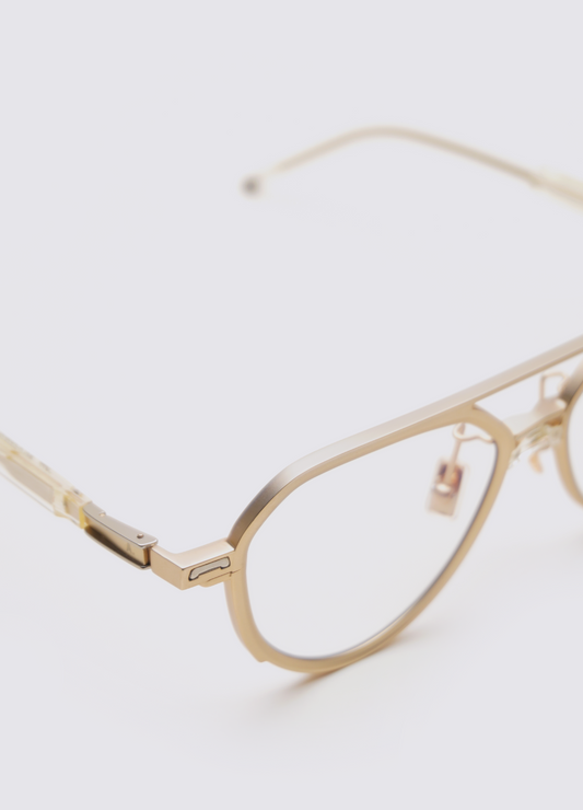 A SOCIETY JETT CLIPON GOLD CRYSTAL 51 SUNGLASSES