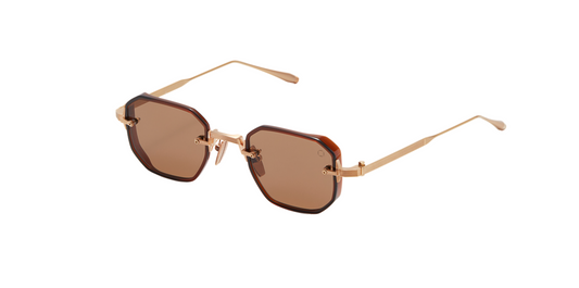 AKONI AKS307B GLD BRN 47 SUNGLASSES