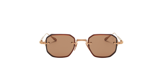 AKONI AKS307B GLD BRN 47 SUNGLASSES