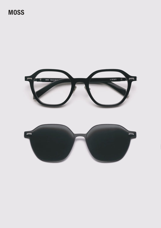 A SOCIETY MOSS CLIPON BLACK BLACK 51 SUNGLASSES