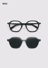 A SOCIETY MOSS CLIPON BLACK BLACK 51 SUNGLASSES