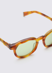 A SOCIETY OLLIE YELLOW HAVANA 48 SUNGLASSES