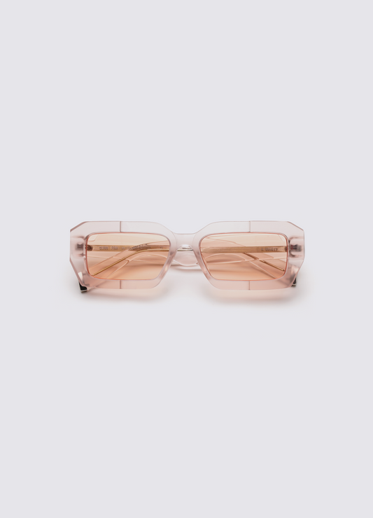 A SOCIETY QUINN PINK 55 SUNGLASSES