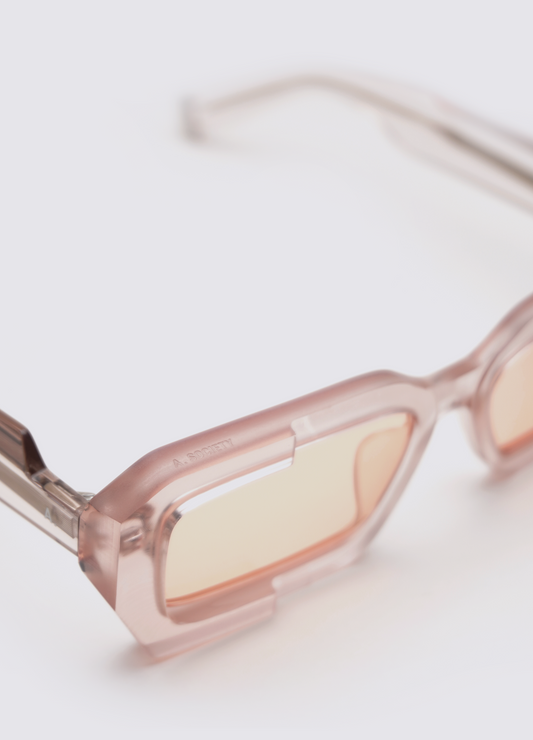 A SOCIETY QUINN PINK 55 SUNGLASSES