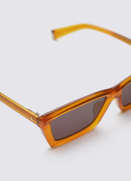 A SOCIETY ROWAN YELLOW 60 SUNGLASSES