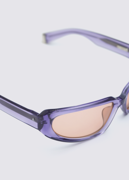 A SOCIETY SAWYER PURPLE 62 SUNGLASSES