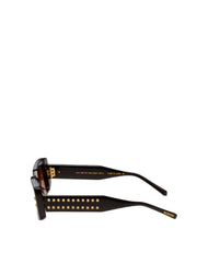 VALENTINO VLS108A BLK GLD 53 SUNGLASSES