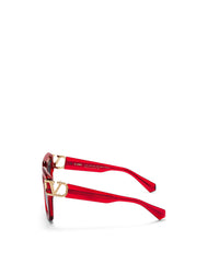 VALENTINO VLS107D RED GLD 55 SUNGLASSES