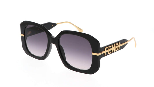 FENDI FE40065I 01B 55 SUNGLASSES