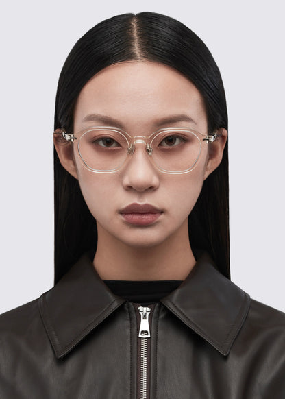 A SOCIETY MOSS CLIPON HONEY SILVER 51 SUNGLASSES