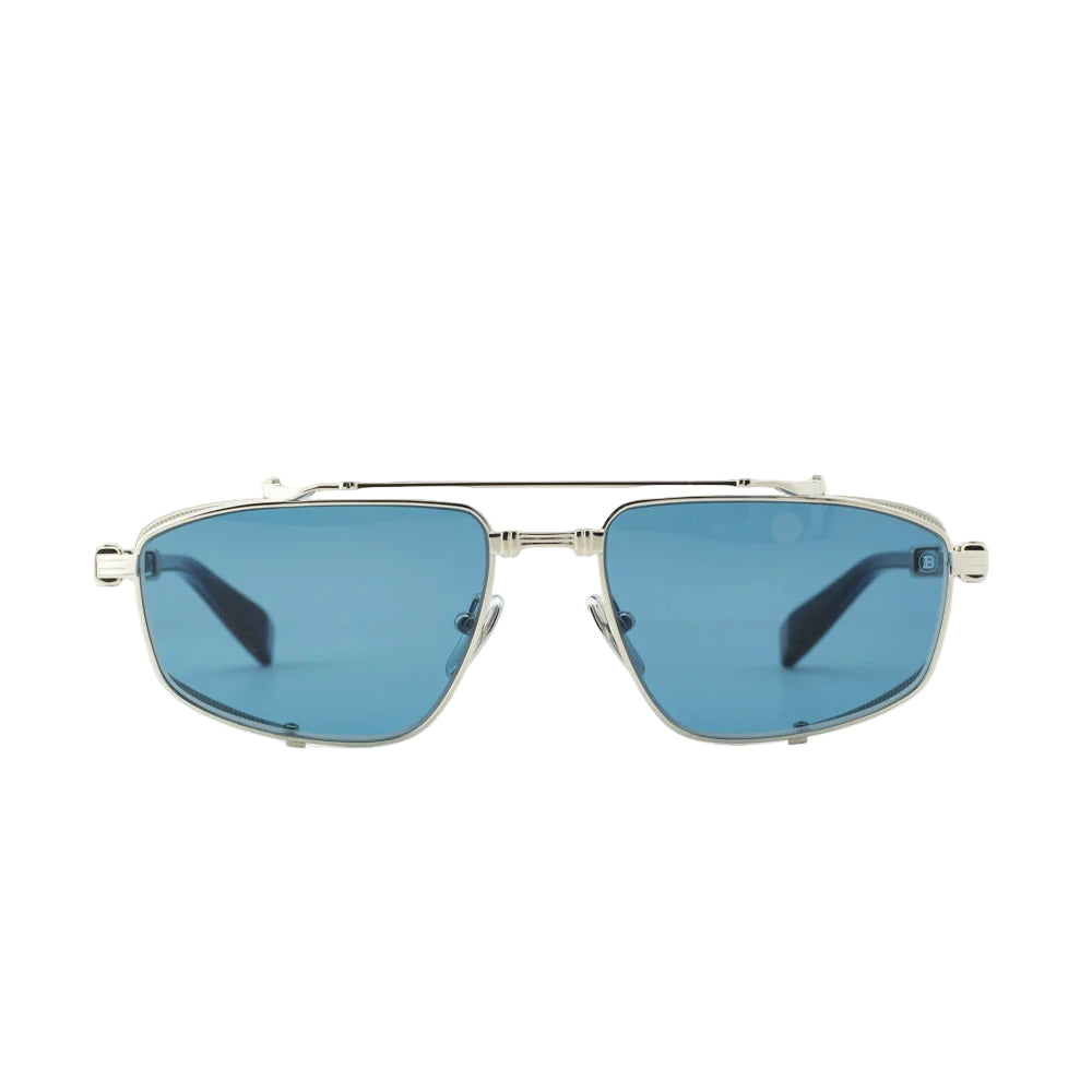 BALMAIN BPS142F BRIGADE SLV BLU 56 SUNGLASSES