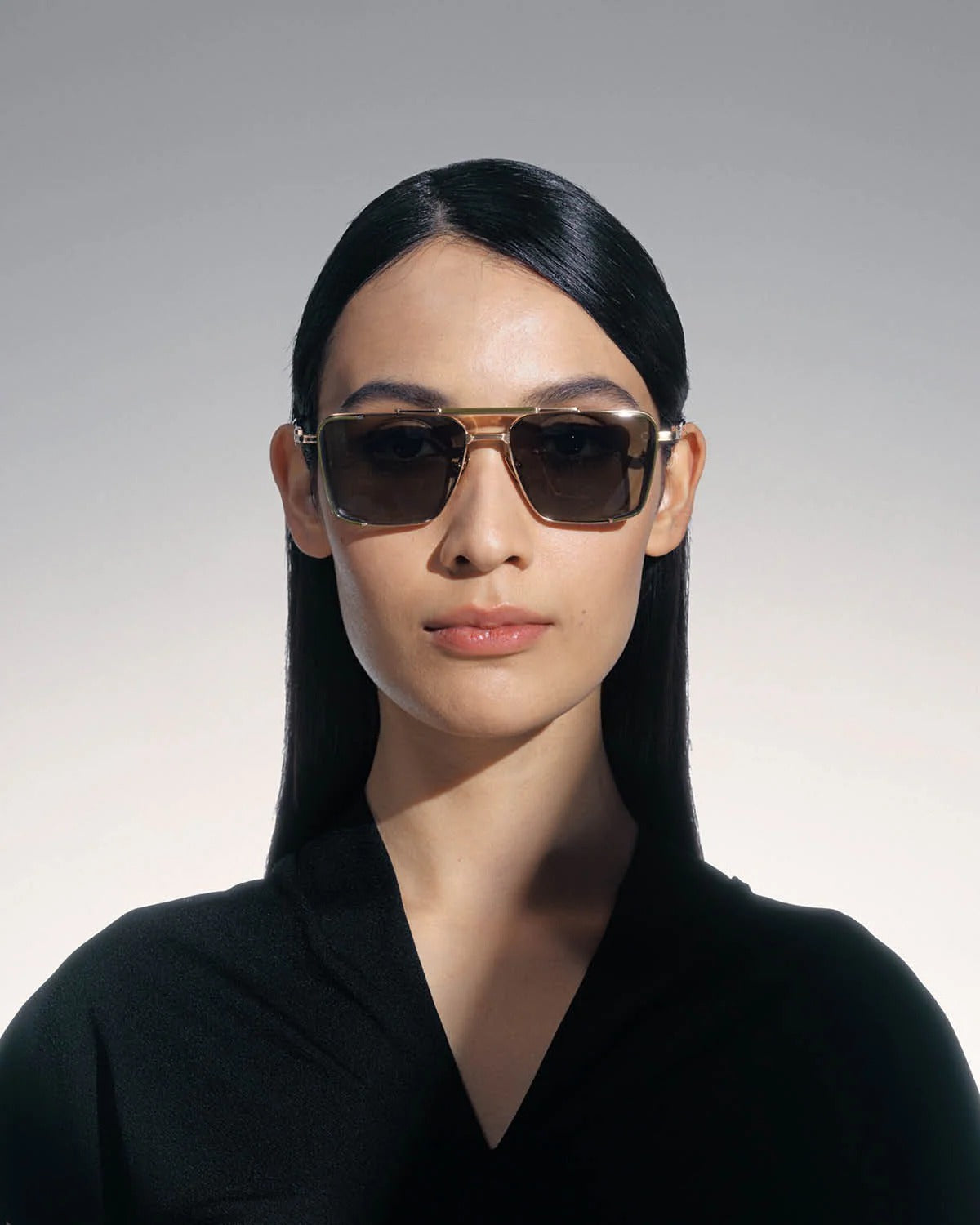 AKONI AKS203D HERA BLK GLD 58 SUNGLASSES