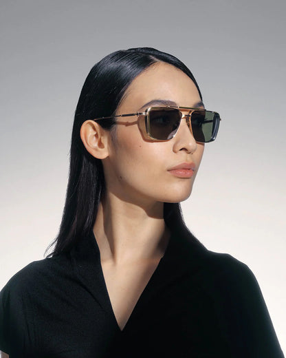 AKONI AKS203E HERA BLK GLD 58 SUNGLASSES