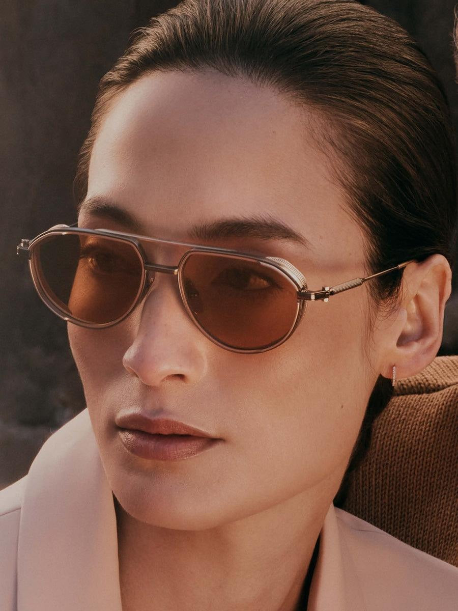 AKONI AKS511B SKYRACER GLD GLD 54 SUNGLASSES